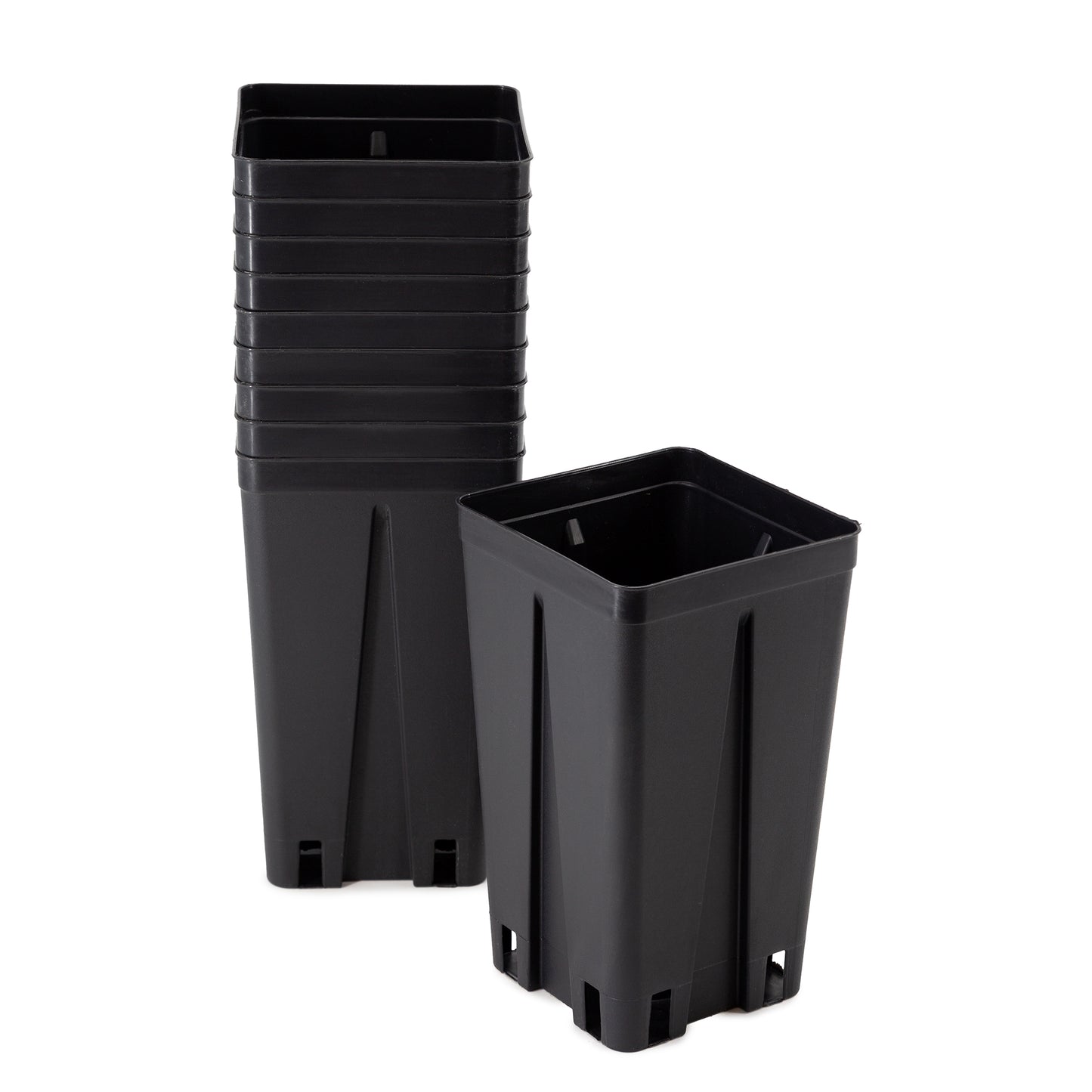 Square vase 12x12x20 cm - anti-spiral, for decanting (10 vases) - Volume 2.4 l