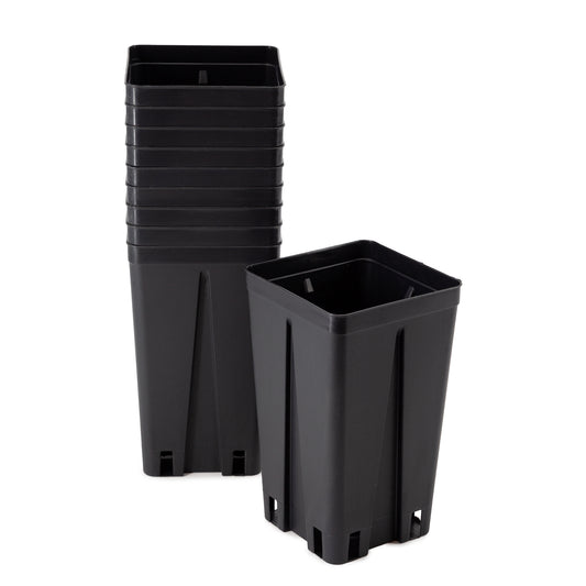 Square vase 12x12x20 cm - anti-spiral, for decanting (10 vases) - Volume 2.4 l