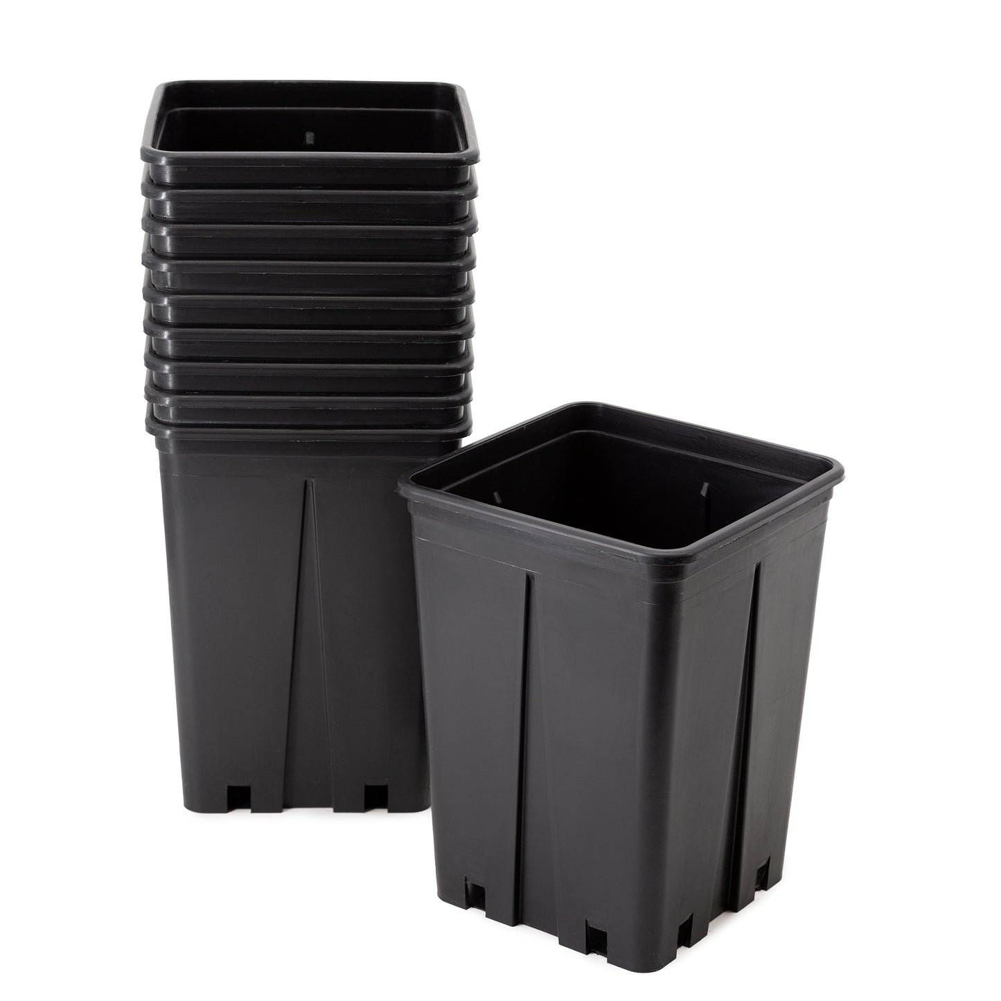Square vase 16x16x23 cm - anti-spiral, for decanting (10 vases) Volume 5 l