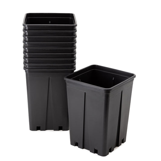 Square vase 16x16x23 cm - anti-spiral, for decanting (10 vases) Volume 5 l